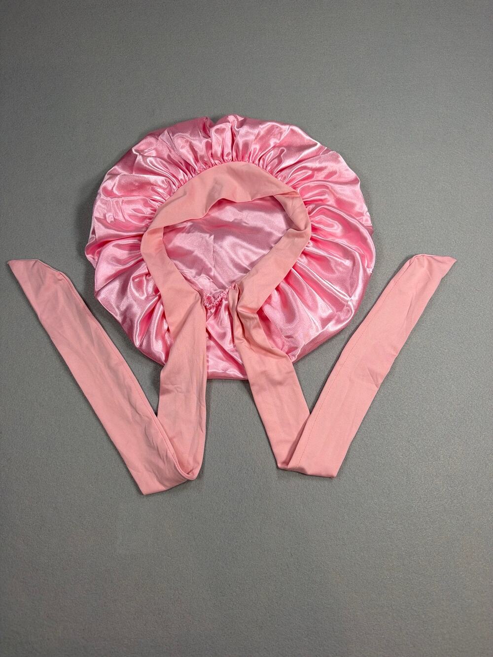 Satin Hair Bonnet with Tie Straps - Adjustable for Curly & Textured Hair